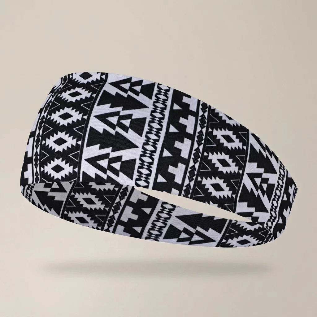 Wide Printed Stretch Headband – Soft Breathable Non-Slip Hair Band - Image 8