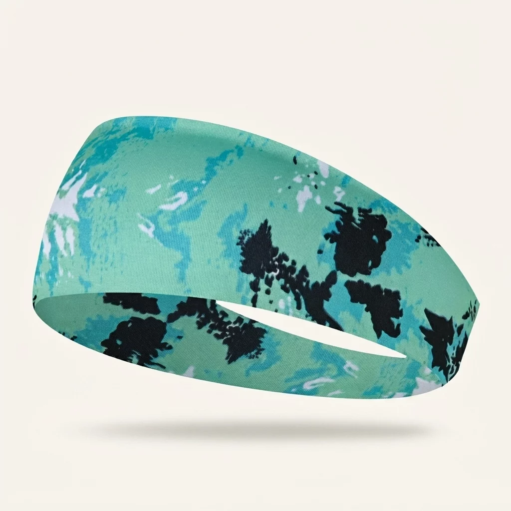 Wide Printed Stretch Headband – Soft Breathable Non-Slip Hair Band - Image 13