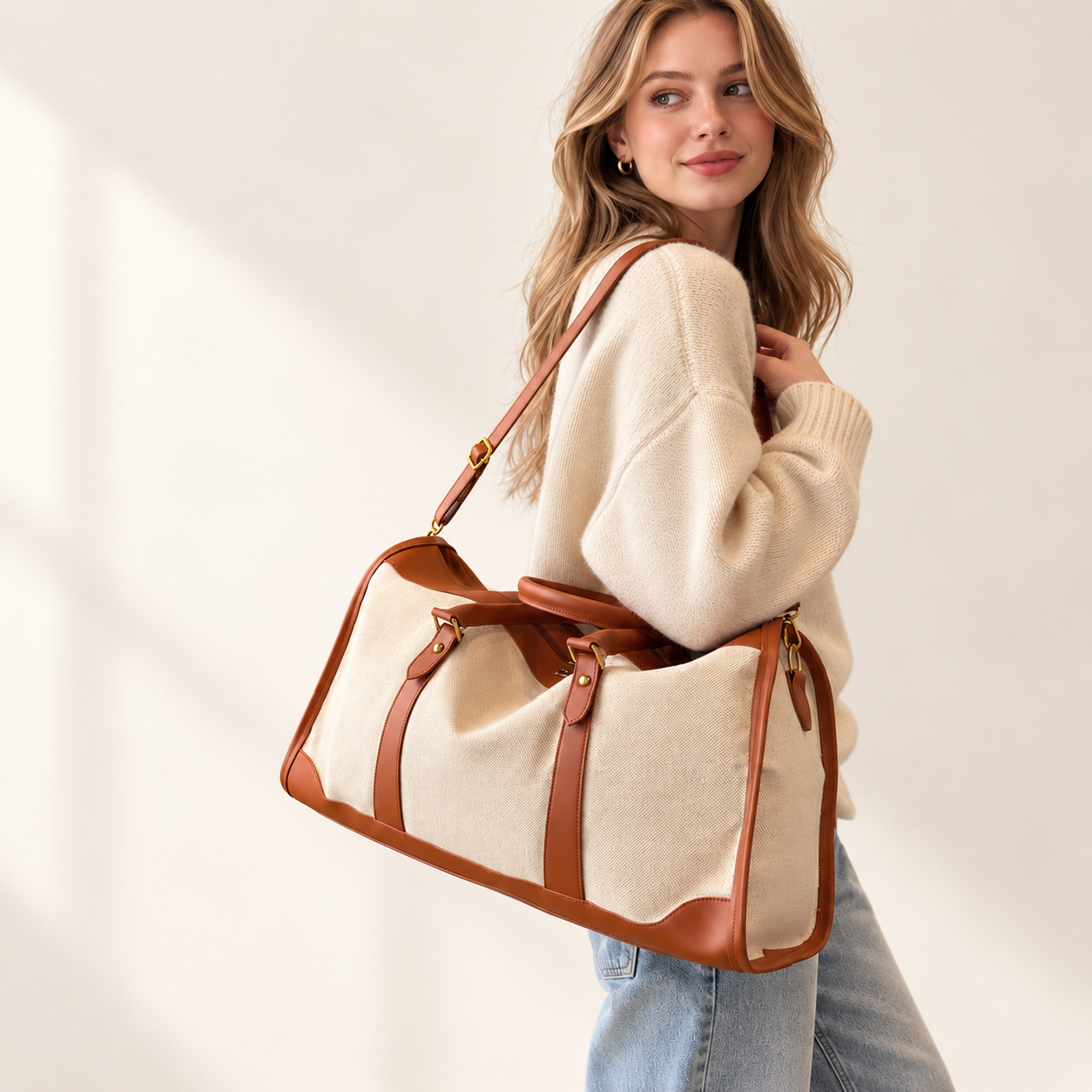 Canvas Weekender Travel Bag - Image 4