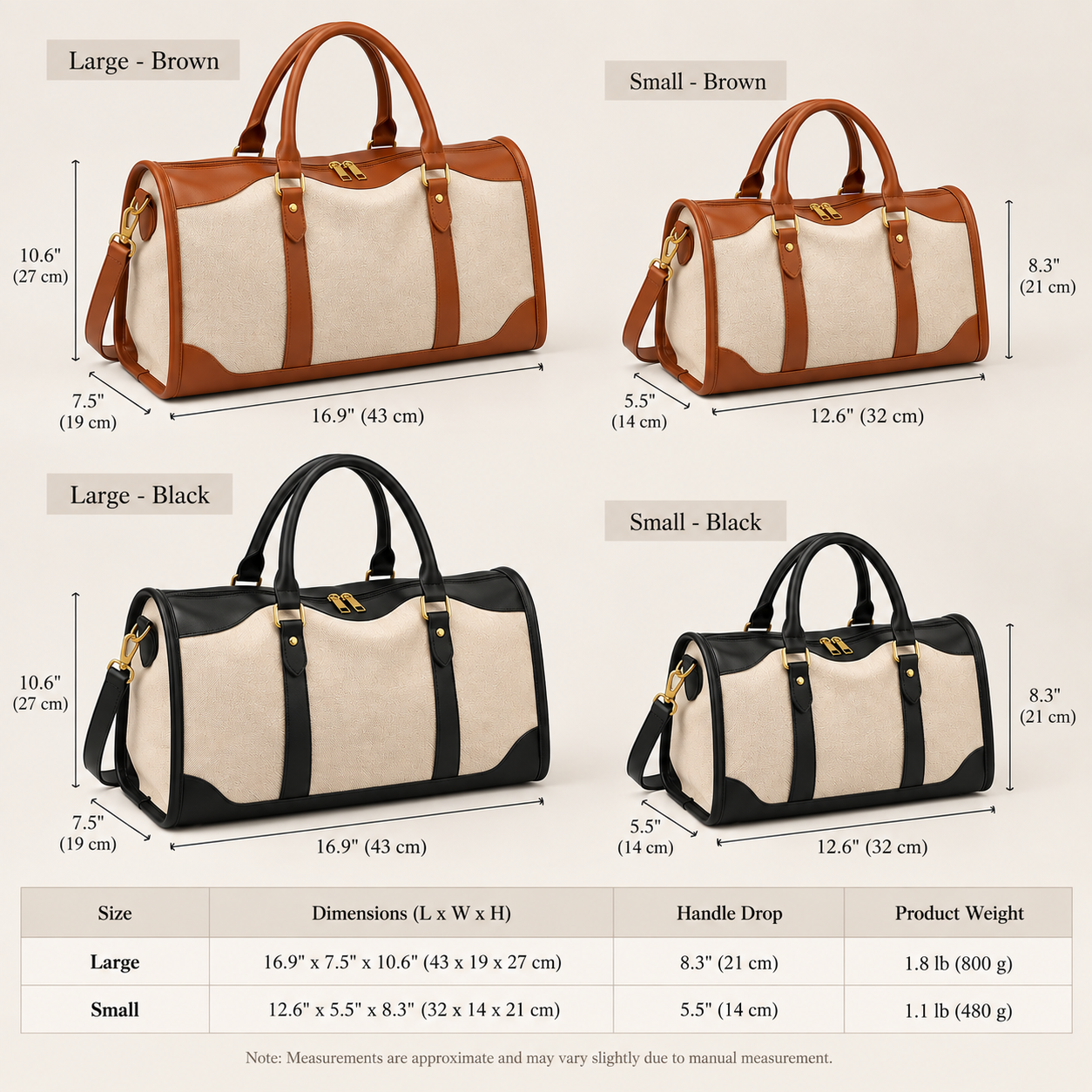 Canvas Weekender Travel Bag - Image 3