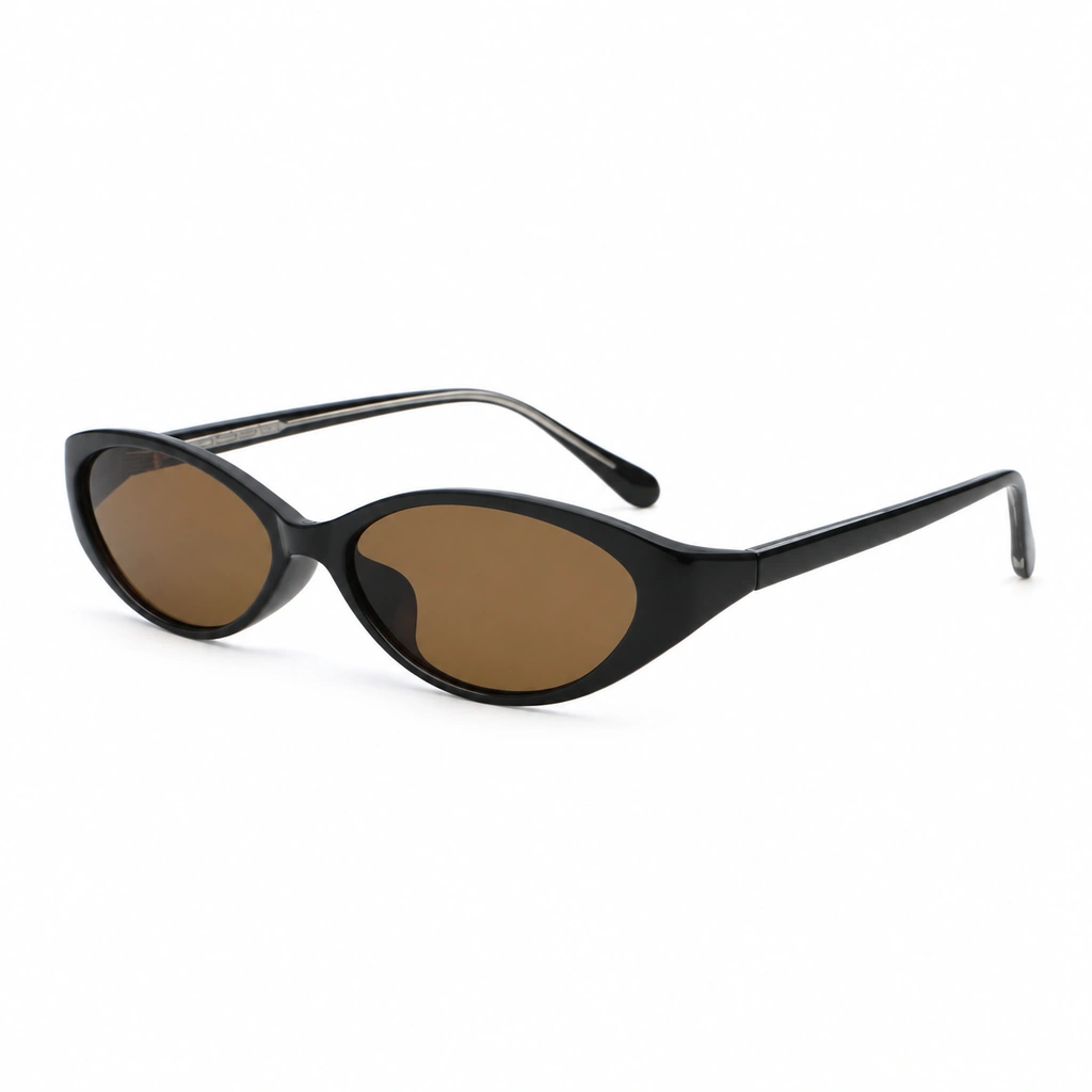Narrow Oval UV400 Sunglasses - Image 2