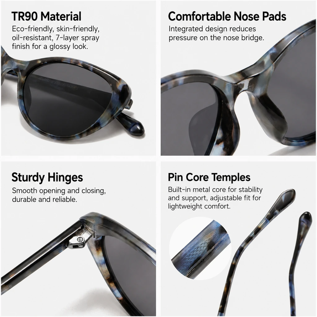 Retro Cat-Eye Polarized Sunglasses - Image 7
