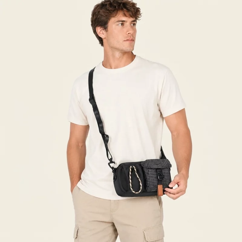 Multi-Pocket Utility Crossbody Bag - Image 4