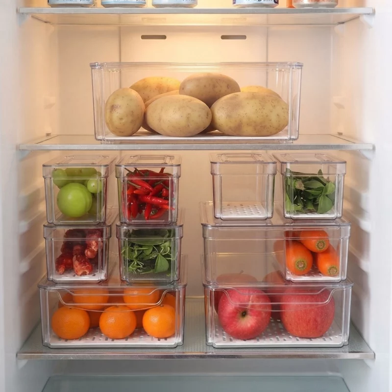 Stackable Clear Refrigerator Storage Container Set - Image 5