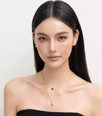 18K Gold-Plated S925 Teardrop Pendant Minimalist Necklace-3