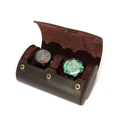 Crazy Horse Leather Watch Travel Case