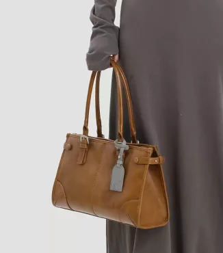 Genuine Leather Large-Capacity Tote Bag – Soft Cowhide Shoulder Handbag-1