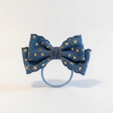 Floral Denim and Lace Hair Accessories for Kids